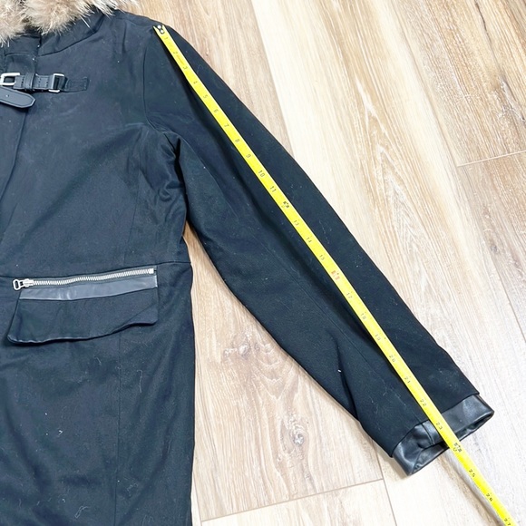 Maje Coat with Fur Hood - Picture 10 of 15